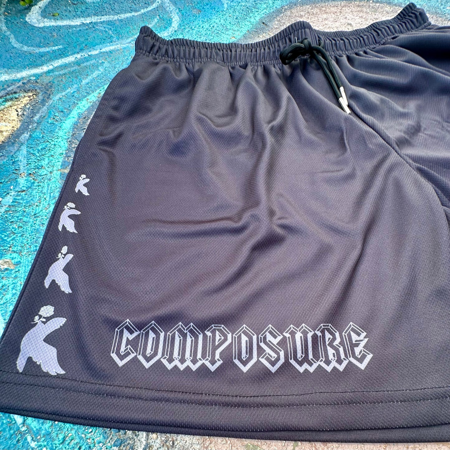 Smokey Black “Serenity” Mesh Shorts