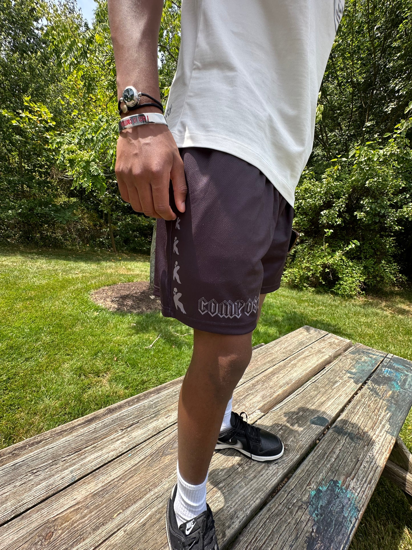 Smokey Black “Serenity” Mesh Shorts