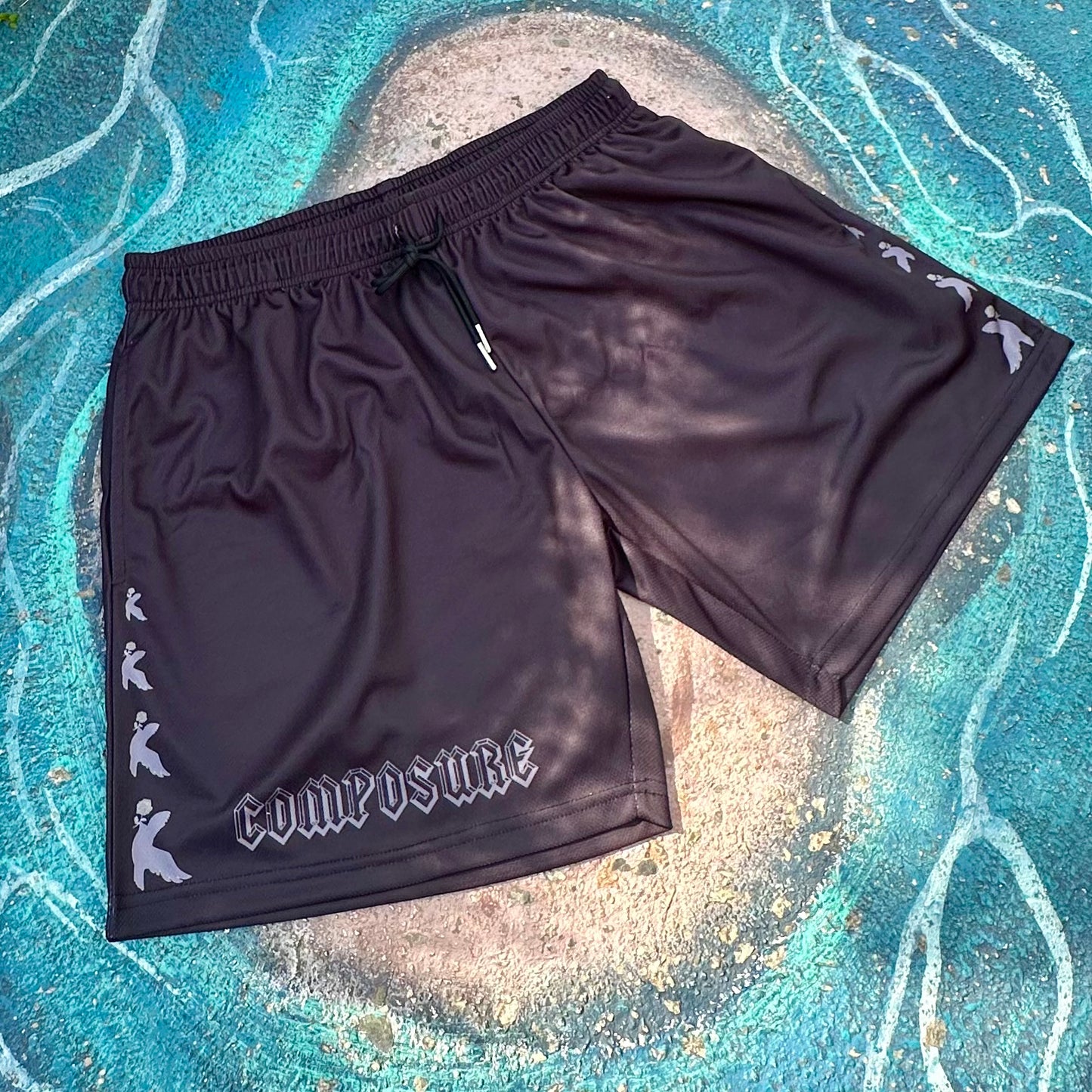 Smokey Black “Serenity” Mesh Shorts