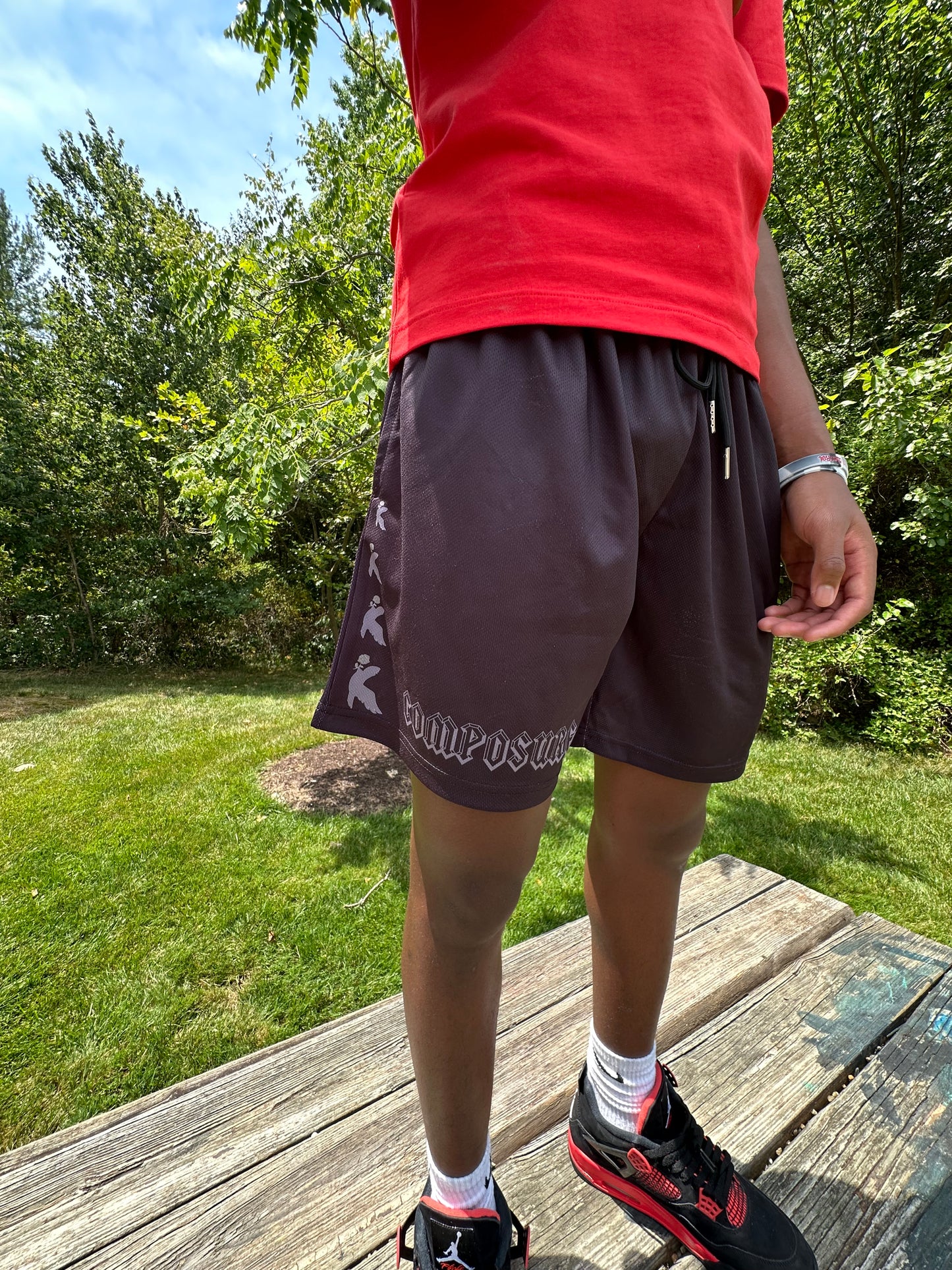 Smokey Black “Serenity” Mesh Shorts